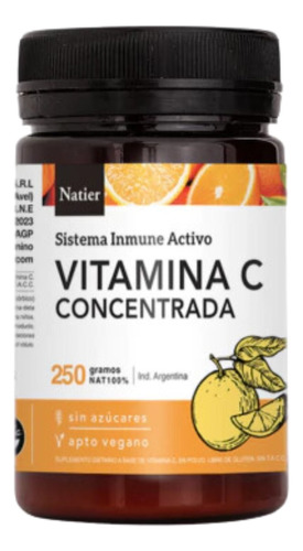 Vitamina C Concentrada En Polvo X 250grs Natier 