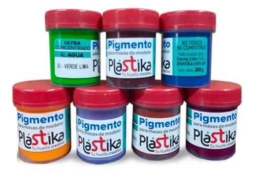 Pigmento Puro Porcelana Fria Eterna Plastika 20g X 6 Colores