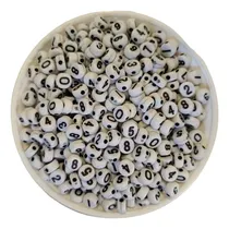 Comprar 25gr Números Pastillas Blanco Y Negro - Armado Artesanias 