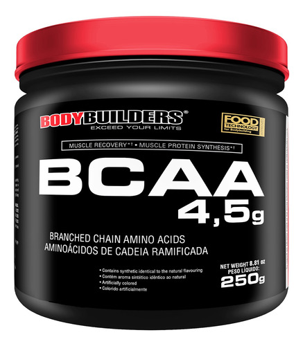 Bcaa 4.5g 250g - Bodybuilders - 3 = Frete Grátis!