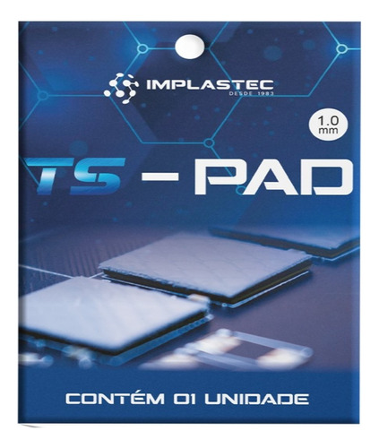 Thermal Pad Ts-pad 100mm X 100mm X 1mm Alto Desempenho Cor Azul