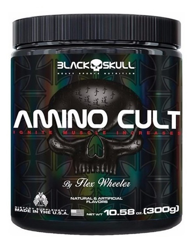 Amino Cult 300g - Black Skull - Bcaa Powder Made Usa 