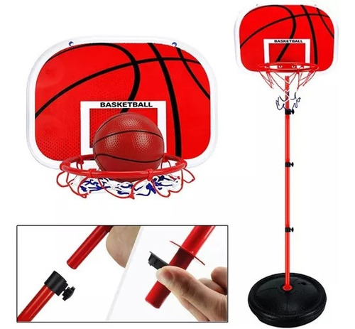 Soporte Basquet Baloncesto Ajustable  Balón + Inflador