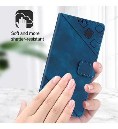 Funda De Piel Estampada Azul Para Asus Rog Phone 8
