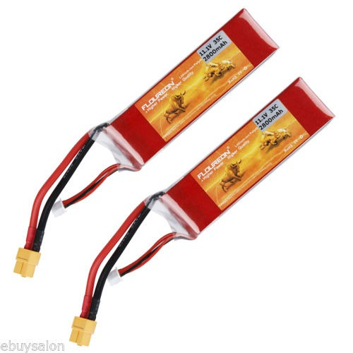 2 X 3s 11.1v 2800mah 35c Batería Lipo Xt60 Para Coche Rc Hel