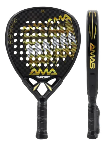 Raqueta De Pádel Ama Sport Fibra De Carbono Eva Flex