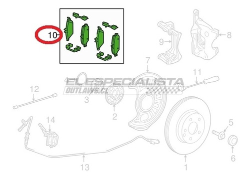 Pastilla De Freno Trasera Mercedes Benz Cla 200 2014