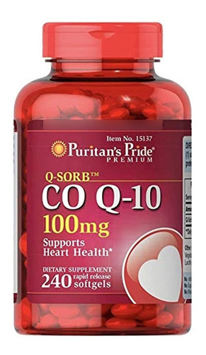 Puritan's Pride Q-sorb Co Q-10 240 Cápsu - L a $920