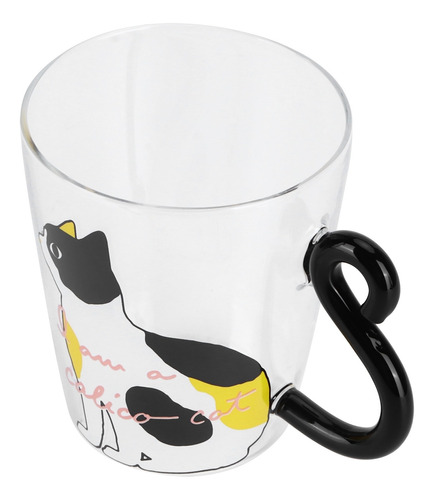 Taza De Gato Transparente Café Leche Té Agua Botella Niños