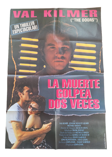 Poster Afiche Cine La Muerte Golpea Dos Veces Val Kilmer *