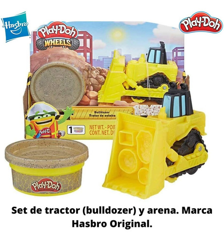 Set Bulldozer Y Arena Play-doh Wheels. Marca Hasbro Original