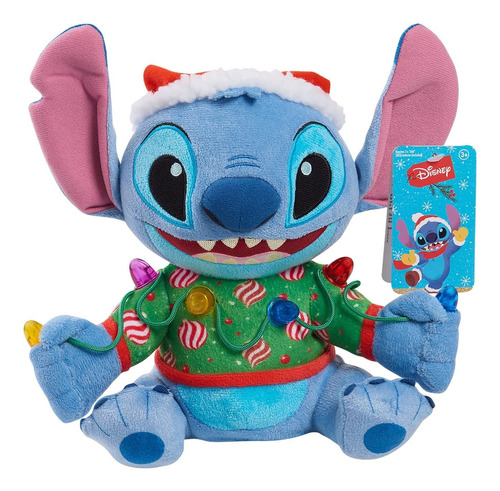 Just Play Disney Holiday Lights Stitch - Peluche De 9 Pulgad