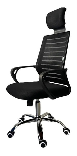 Imagen 5 de 5 de Silla De Oficina Gerencial Collins Alta Negra Giratoria