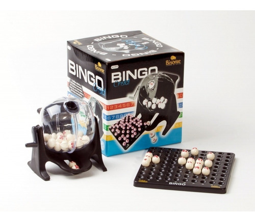 Juego De Mesa Bingo C/ Bolillero Cristal 90 Bolillas Bisonte