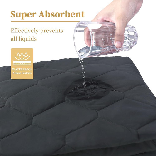 Cubrecolchón Impermeable Acolchado Queen, Protector De Colch