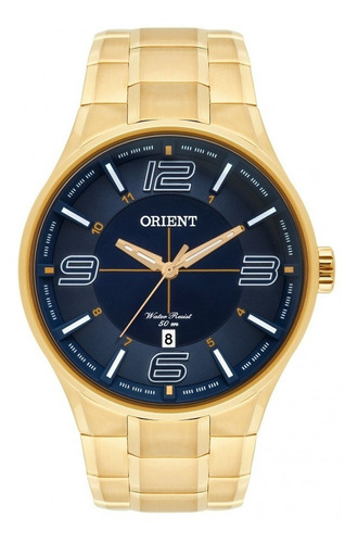 Relógio Orient Masculino Dourado Analógico Mgss1136d2kx