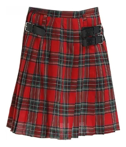 Pantalones Para Hombre Kilt Tradicional Cinturón A Cuadros P