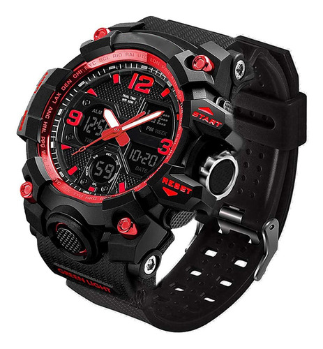 Lymfhch - Reloj Deportivo Analógico Para Hombre, Led Milit.