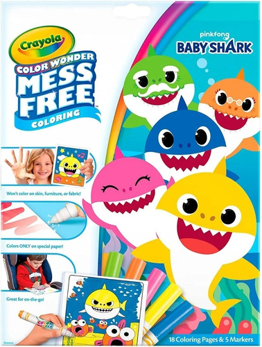Crayola Baby Shark Set Para Colorear Para Niños 3/4/5/6 Años