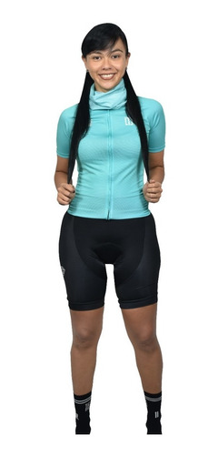 Conjunto Ciclismo Camisa Corta Y Licra Corta (aquamarine)