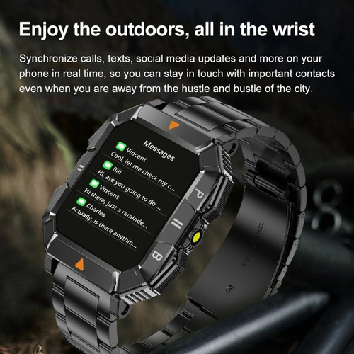 Reloj Inteligente Lemfo Con Linterna Led Bluetooth Calling