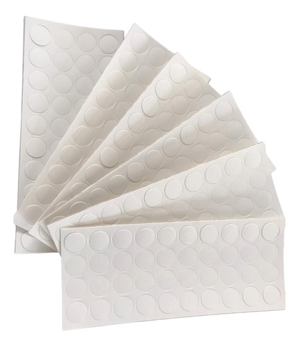 5 Cartelas Tapa Furo Adesivo Branco Tx Pvc 13mm - 200unid