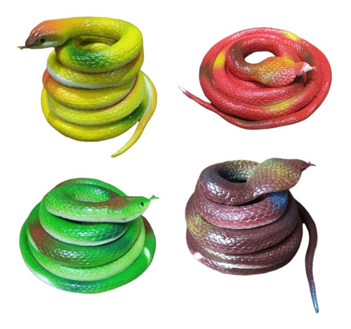 Adorno de goma Lie Snake para decoración de bromas, varios colores