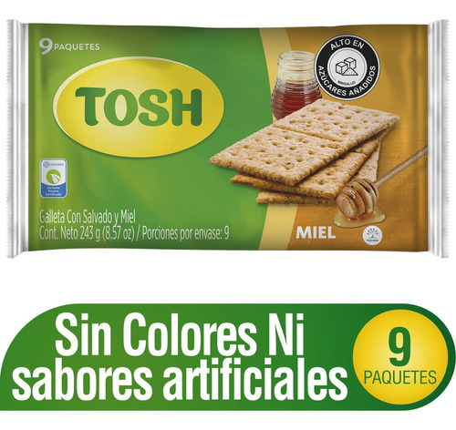 Galletas Tosh Miel X 243g