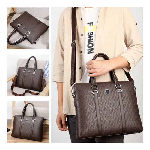 Hombre Alta Capacidad Bolso De Moda Leather Bolsa Tote