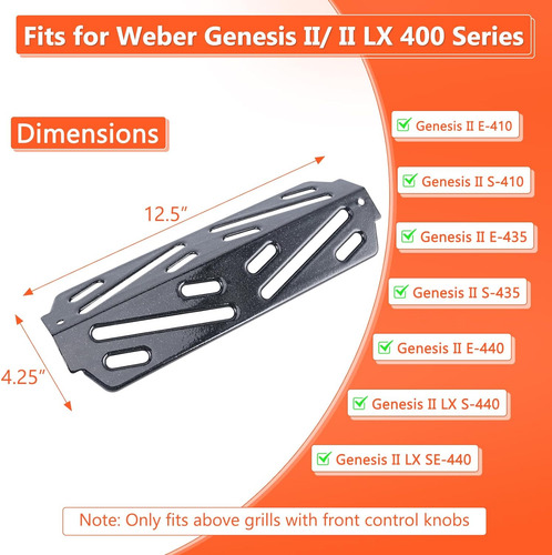 Deflectores De Calor Parrillas Weber Gs4 Genesis Ii E41...