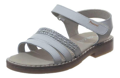 Imagen 1 de 9 de Sandalias Nena Marcel Ine Con Strass Urbanas Blancas