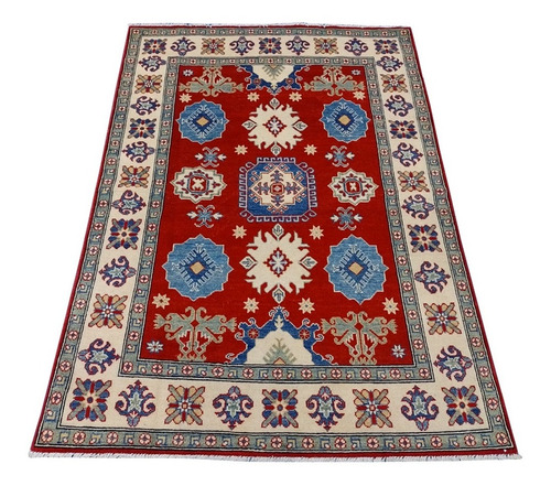 Tapete Persa Sala Kazak Feito A Mão Legitimo 199 X 145 Cm