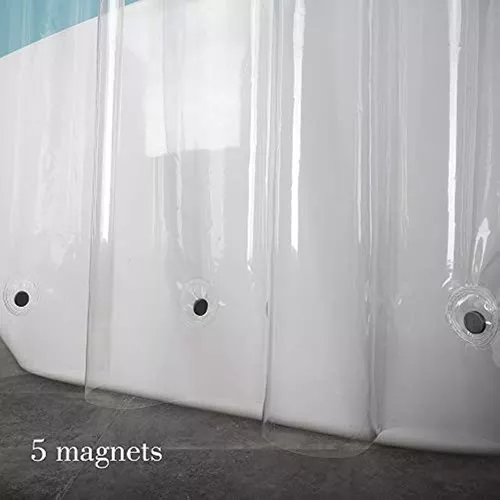 Eurcross Forro De Cortina De Ducha Transparente De 72 X 78 P