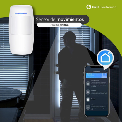 Imagen 3 de 7 de Sensor Movimiento Inalámbrico- Alarma Smartlife