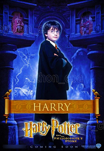 Pósters Harry Potter La Piedra Filosofal - 2001 - 120x85 Cm.