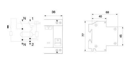 Imagem 4 de 6 de Disjuntor Dr Diferencial Residual Bipolar 2p 16a 30ma