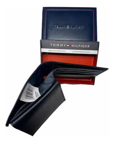 Cartera tommy hilfiger piel negra sale