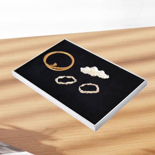 Bandeja De Terciopelo Para Joyas, Collares, Pulseras, Negro