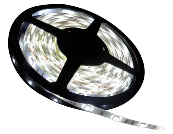 Cinta Led Rollo 5 Metros Con Fuente 12v Interior Siliconada