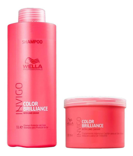 Kit Shampoo 1l E Máscara 500g Wella Brilliance Invigo