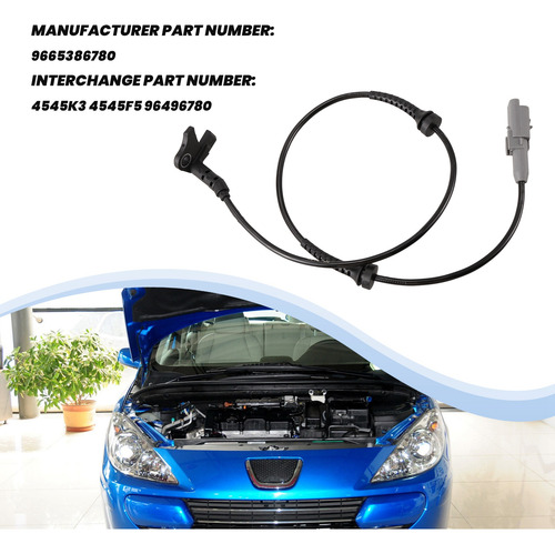 9665386780 Conector Abs Para Sensor De Velocidad De Rueda De