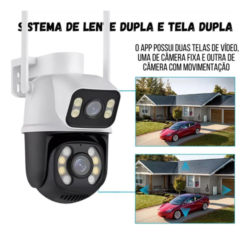 Câmera Dupla Segurança Ip Wifi Externa Lente 6mp App Yoosee