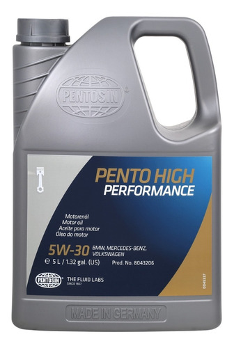 Aceite Motor Pentosin Volkswagen 100%sintético 5w-30 De 5 Lt