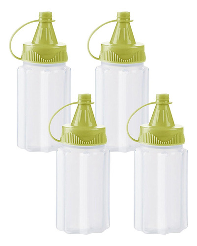 4 Paquete De 2-4 Botellas Pequeñas Exprimibles, 4 Piezas