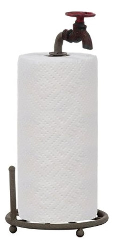 Creative Coop Da0075 Metal Faucet Design Papel Toalla Titula