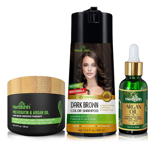 Champú Sin Ppd Para Cabello Gris + Aceite De Argán +