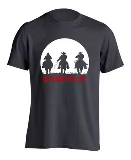 Red Dead Redemption Outlaws For Life Remera Rhxc