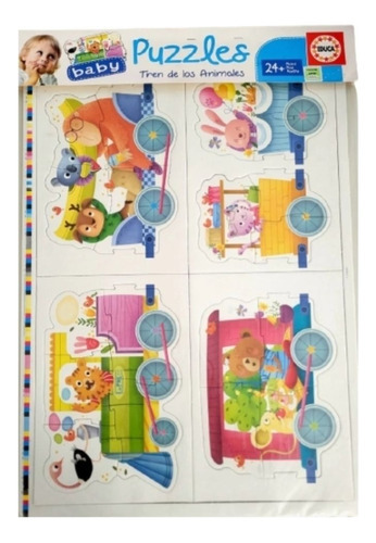 Baby Puzzles Tren De Los Animales Rompecabezas Toyco