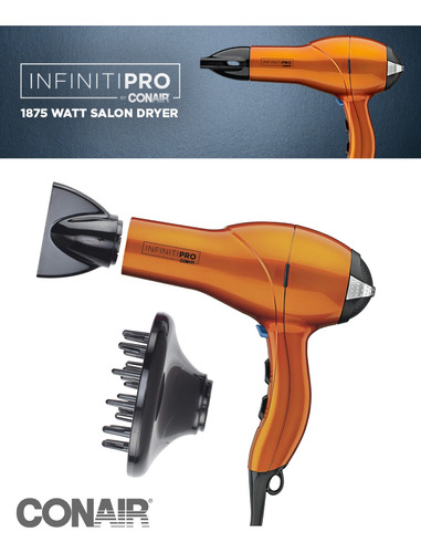 Secador De Cabello Infinity Pro Conair 1875w Cerámica 2 Vel