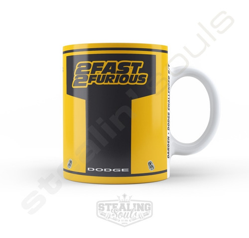 Taza Fast & Furious / Rapido Y Furioso - Darden - Dodge Challenger R/t - Cine / Pelicula / Coleccion